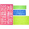 YYTOL Stencil con lettere e numeri, lettere dell'alfabeto e numeri, piccole lettere in