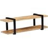 vidaXL Mobile Porta TV 130x40x40 cm in Legno Massello di Mango