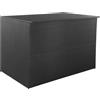 vidaXL Baule da Giardino Nero 150x100x100 cm in Polyrattan