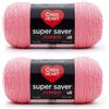Red Heart Super Saver Jumbo Filato, Acrilico, Rosa Perfetta, 2 pezzi