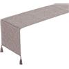 DRW Runner da Tavolo Marrone con Cerchi 150 x 40 cm