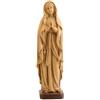 DRW Figura Vergine Lourdes Imitazione Legno Resina Dipinta a Mano 20 cm