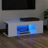 vidaXL Mobile Porta TV con Luci LED Bianco 90x39x30 cm