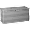 vidaXL Baule da Giardino Grigio 117x45x56 cm