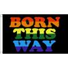 AZ FLAG BANDIERA ARCOBALENO NATO COSÌ 150x90cm - BANDIERA GAY - BORN THIS WAY RAINBOW 90