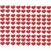 Wpppan 100 bottoni a forma di cuore rosso a 2 fori, in legno, per vestiti fai da te, ac