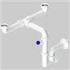 L.B PLAST SIFONE PER LAVELLO A 2 VIE SALVASPAZIO ISPEZIONABILE 11/2 DN 40 L.B PLAST