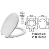 SANIPLAST Sedile WC in Termoindurente Sebino Bianco Cerniere Nylon H011 Coprivaso