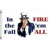 AZ FLAG BANDIERA ZIO SAM IN THE FALL FIRE EM ALL 150x90cm - BANDIERA AMERICANA - USA 90