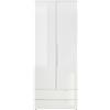 Avanti Trendstore Armadio SPICE, 2 ante a battente e 2 cassetti, colore bianco lucido. Universale.