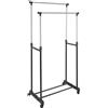 CECARO GROUP Stand Appendiabiti Doppio con Ruote Stender Regolabile 80x40x160cm