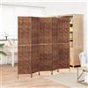 vidaXL Divisorio Ambienti 5Pannelli Marrone 205x180cm Giacinto d'Acqua