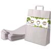 GREENBOX Sacchetti di carta bianca con manico, sacchetti di carta ecologica in c