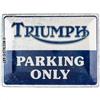 Nostalgic-Art Targhe Vintage, Triumph - Parking Only - Idea Regalo per Accessori