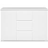 Avanti Trendstore Madia con 3 cassetti e 2 ante FEMIE in laminato bianco opaco. LAP 120x80x40 cm