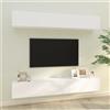 vidaXL Mobili Porta TV a Parete 4 pz Bianchi 100x30x30 cm