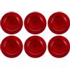 VISCIO Set 6 Sottopiatti Natalizi Colore Rosso Addobbi Natalizio Decorazioni Natale
