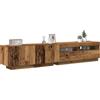 vidaXL Mobile Porta TV con LED Legno Antico 200x35x40 cm Truciolato
