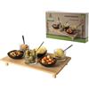 Gusto Casa Antipastiera set aperitivo 10 PZ ciotole in ceramica bicchieri vetro cucchiaini