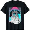 Japanese Aesthetic Mythical Dragon Ryu C Vaporwave Giapponese Sushi Dragon Kanagawa Japan Fuji Glitch Maglietta
