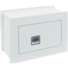 10034, Cassaforte a Muro a Chiave, Grigio Chiaro, 5 L, 20 X 30 X 15 Cm