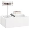 HOMCOM Comodino con Cassetto dal Design Sospeso Moderno in Truciolato Bianco