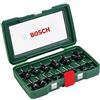 Bosch Set da 15 Pezzi di frese in metallo duro, per legno, codolo da 1/4 pollice
