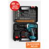 makota Trapano Avvitatore 48V 5Ah con 2 Batterie al Litio + Valigetta 24 Accessori TM-C