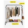 DOTTOR BAGNO SHOP Stender Stand Appendiabiti Attaccapanni Barra Doppia Con Rotelle porta grucce