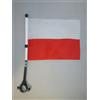 AZ FLAG BANDIERA PER BICI POLONIA 21x14cm - GAGLIARDETTO BANDIERINA POLACCA per biciclet