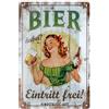 Nostalgic-Art Targhe Vintage, Bier dabei - Eintritt frei - Idea regalo per amant