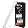 IPEA Coltelli da Tavola Bianchi per Bistecca e Carne - 6 PEZZI - Coltello Affila