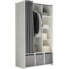 Avanti Trendstore Armadio JONAS in laminato bianco con tenda, LAP 100x180x50 cm