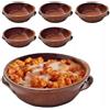 CECARO GROUP SET 6 TEGAMINI TERRACOTTA GNOCCHI PASTA FORNO FORNELLO SCALDASUGO cm 14