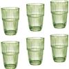 Bormioli Rocco Set di 6 bicchieri da longdrink Barshine, 38 cl, verde