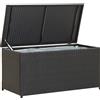 vidaXL Baule da Giardino in Polyrattan 100x50x50 cm Nero