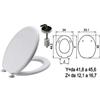 SANIPLAST Sedile WC in Termoindurente Tango Bianco Cerniere Inox H057 Coprivaso