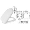 SANIPLAST Sedile WC in Termoindurente Luna 2 Bianco Cerniere Inox H050 Coprivaso