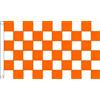 AZ FLAG BANDIERA A SCACCHI ARANCIO E BIANCHI 150x90cm - BANDIERA SCACCHIERA ARANCIA E BI