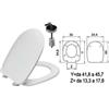 SANIPLAST Sedile WC in Termoindurente Passepartout Bianco Cerniere Inox H057