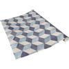 Venilia Pellicola adesiva Greenline, Retrò Cubo Grigio-blu-giallo, 45cm x 2m, Sp