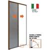 SANGIORGIO ZANZARIERA A RULLO LATERALE STRUTTURA IN ALLUMINIO COLORE MARRONE cm.160x250...