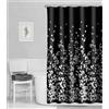 Zenna Home MAYTEX Zenna Home Tenda da doccia, in poliestere, nero e bianco, 177,8 x 182,9 c