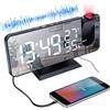 Radiosveglia Orologio Digitale da Comodino Sveglia con Proiettore 180° Radio FM