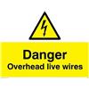Viking Signs Viking segni we95-a3l-ac"danger Overhead Live Wires" Sign, composito di allumini