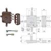 CISA Serratura Quintuplice Applicare con Scrocco Doppia Mappa 57177 64 mm Dx