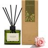 Saussavita Diffusore di profumo per casa, diffusore di profumo rosa, 120 ml, con 7 bastonci