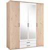 Avanti Trendstore Armadio a 4 ante battenti CREMONA con 2 cassetti e specchio, in laminato.
