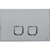 OLI Placca Plain Cassetta Incasso Doppio Scarico Slim Cromo 070827 Oli