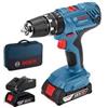 Bosch Trapano Avvitatore 2 Batterie Litio 18 V Percuss. (gsb 18V21) 2 Batterie